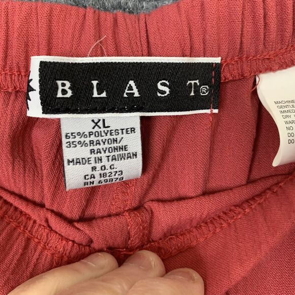 Blast Vintage 2 Pc Sleeveless Top & Pants Set Sz XL Pockets Coral - Picture 8 of 14